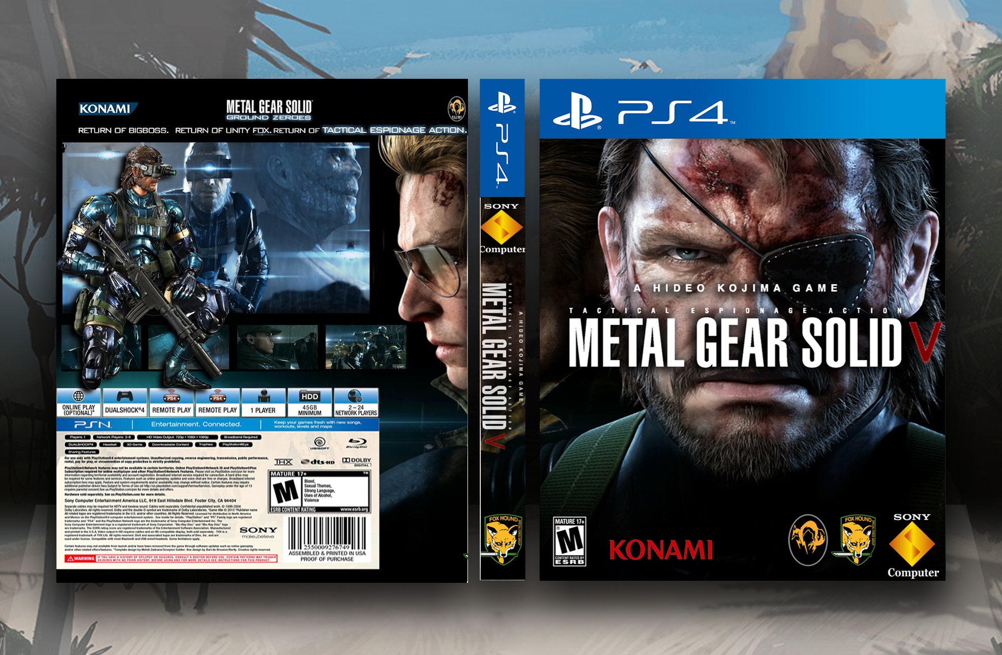 Metal Gear Solid 5 box cover