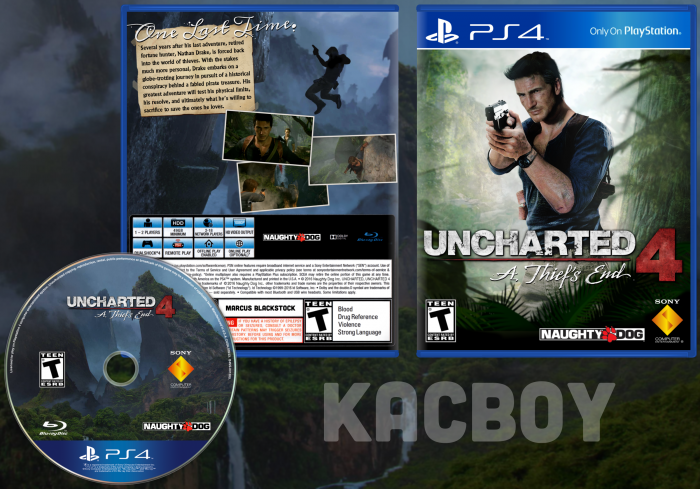 Uncharted 4: A Thief's End box art cover