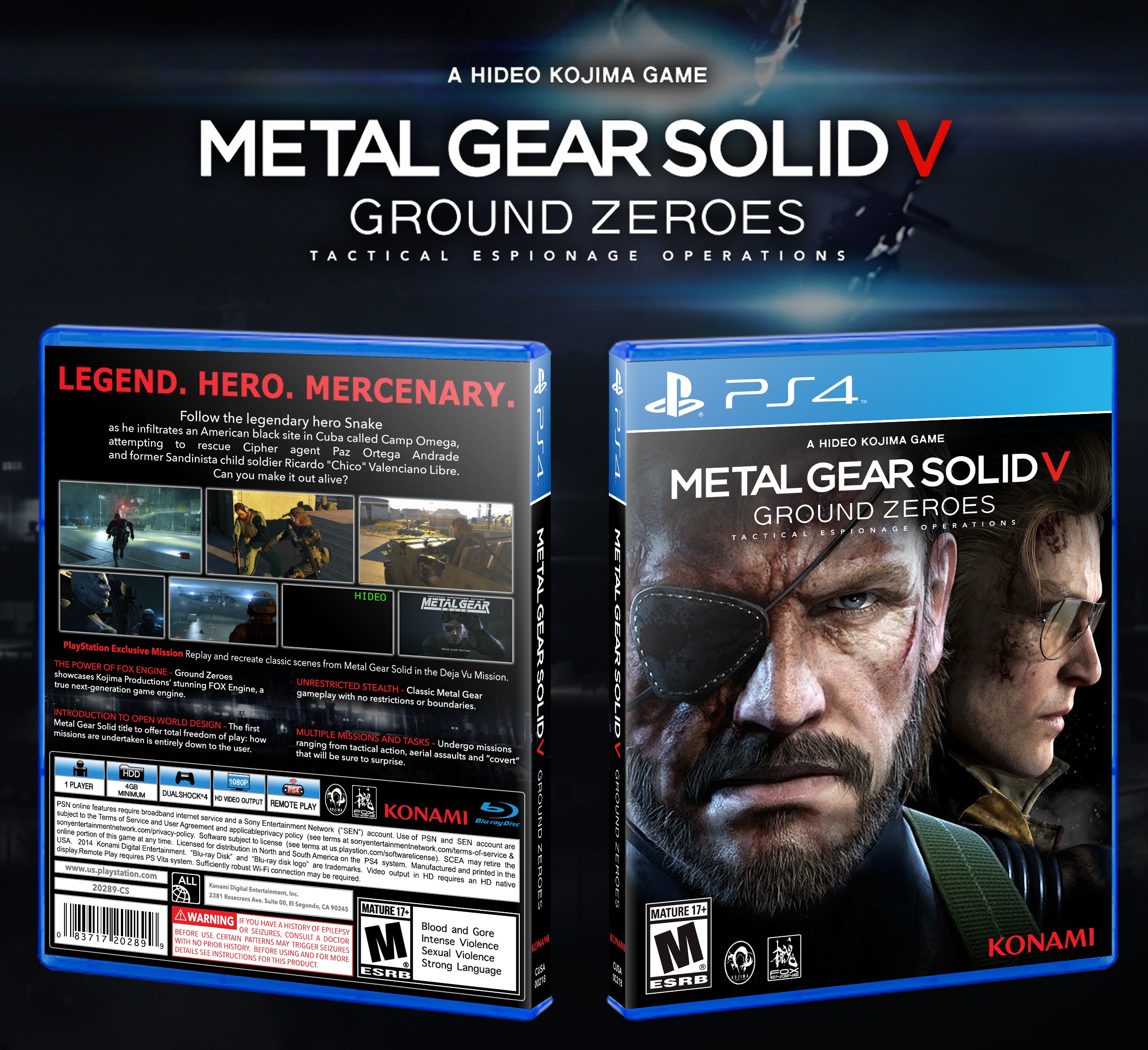 Metal Gear Solid V Ground Zeroes box cover