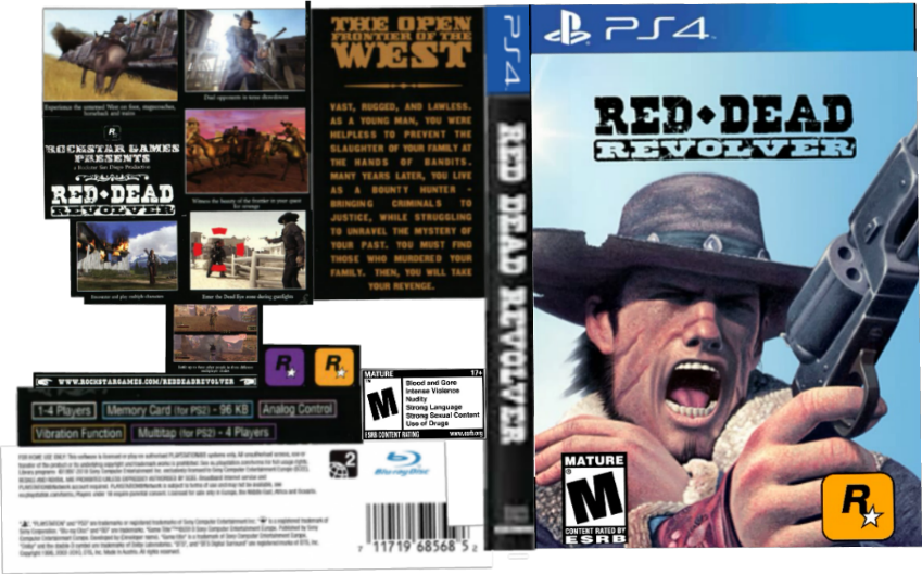 Red Dead Revolver Custom Box Art Cover & Back box cover