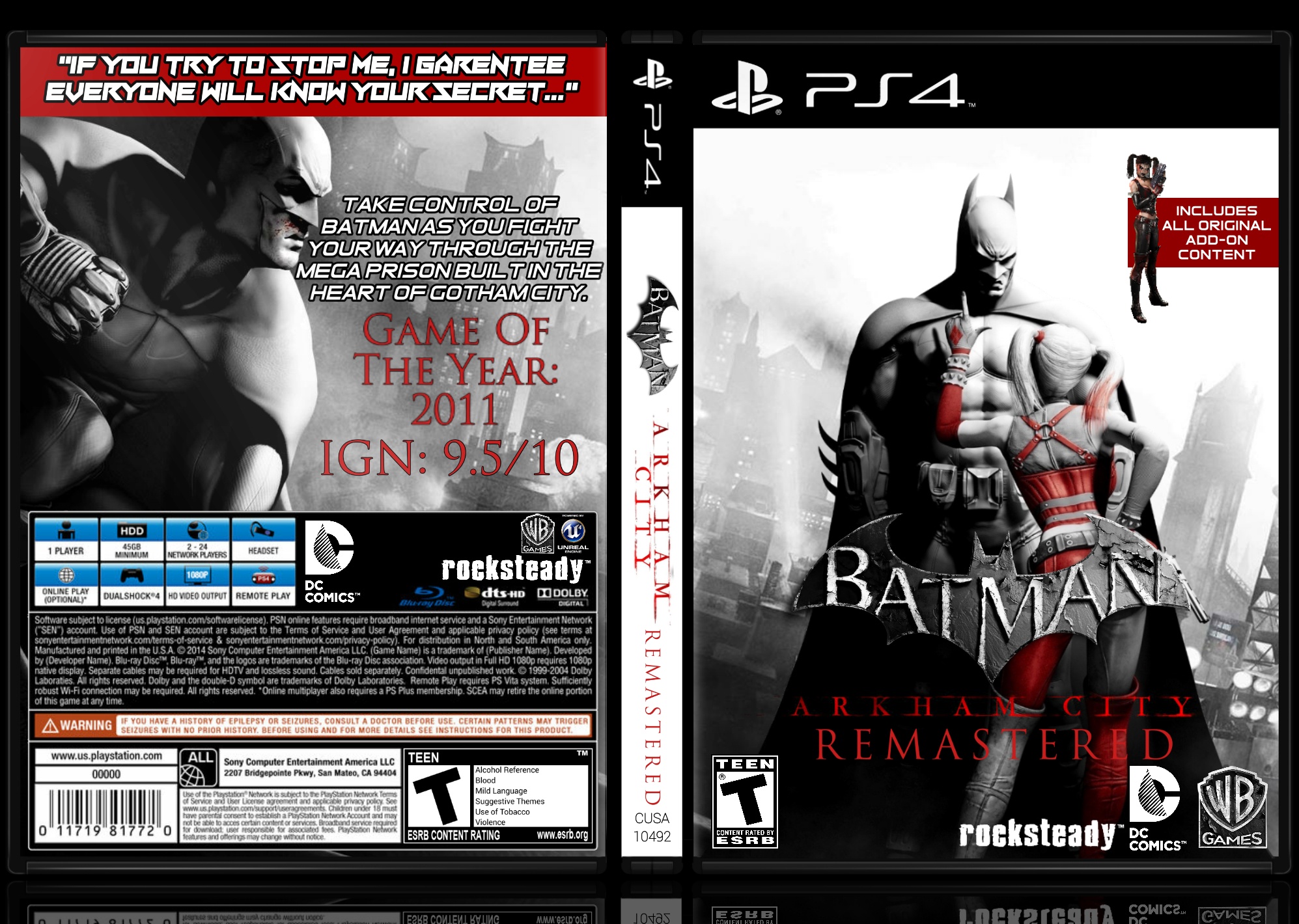 Batman Arkham City (PS4) box cover