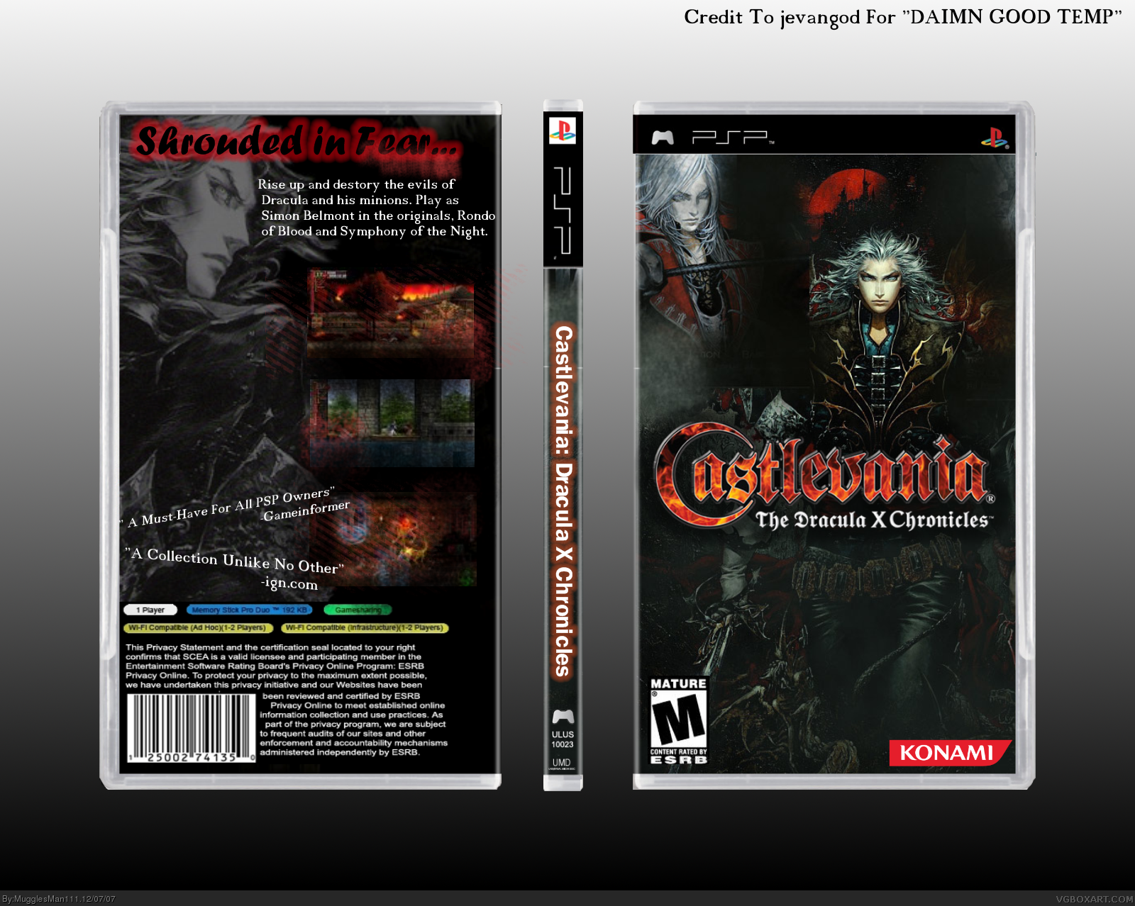 Castlevania: The Dracula X Chronicles box cover