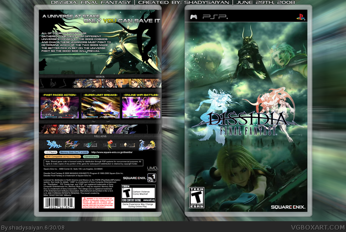 Dissida: Final Fantasy box art cover