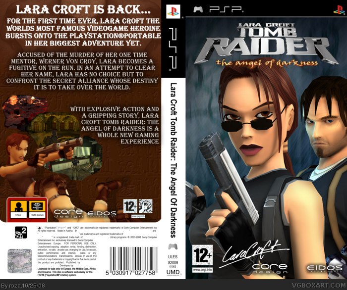 Lara Croft Tomb Raider: The Angel Of Darkness box art cover