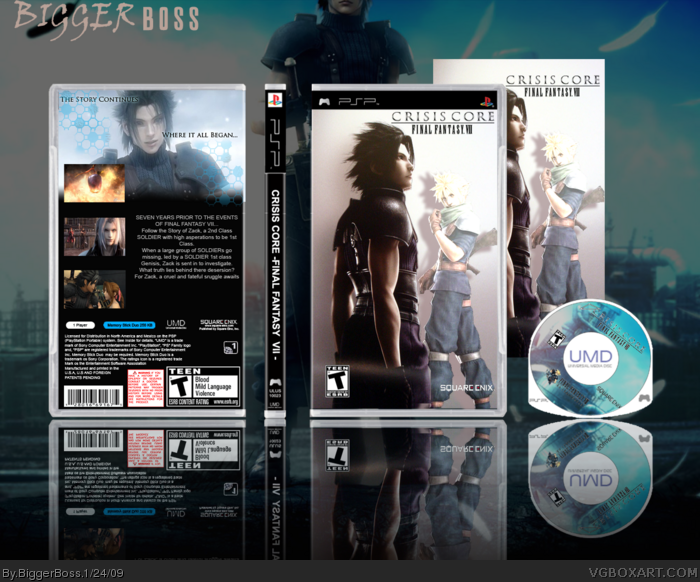Crisis Core: Final Fantasy VII box art cover