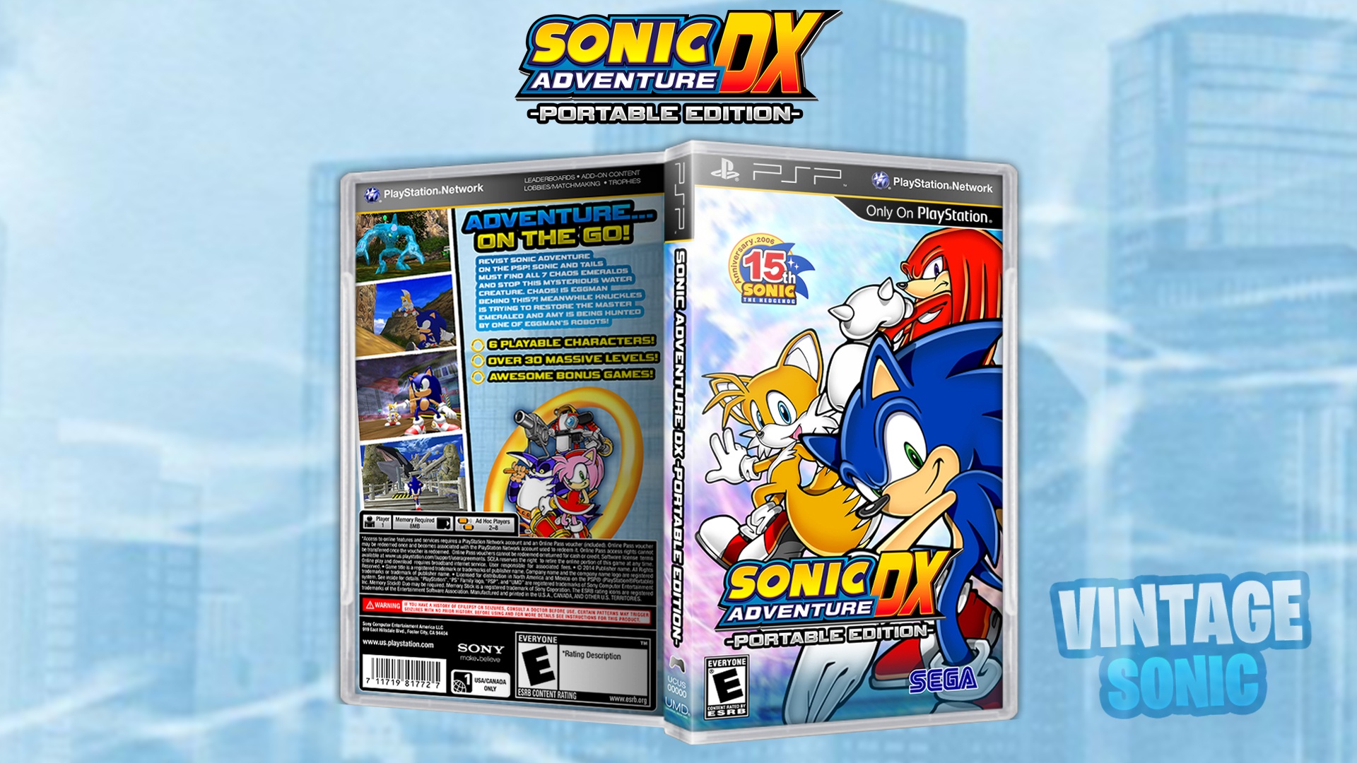 Sonic Adventure DX Portable Edition box cover