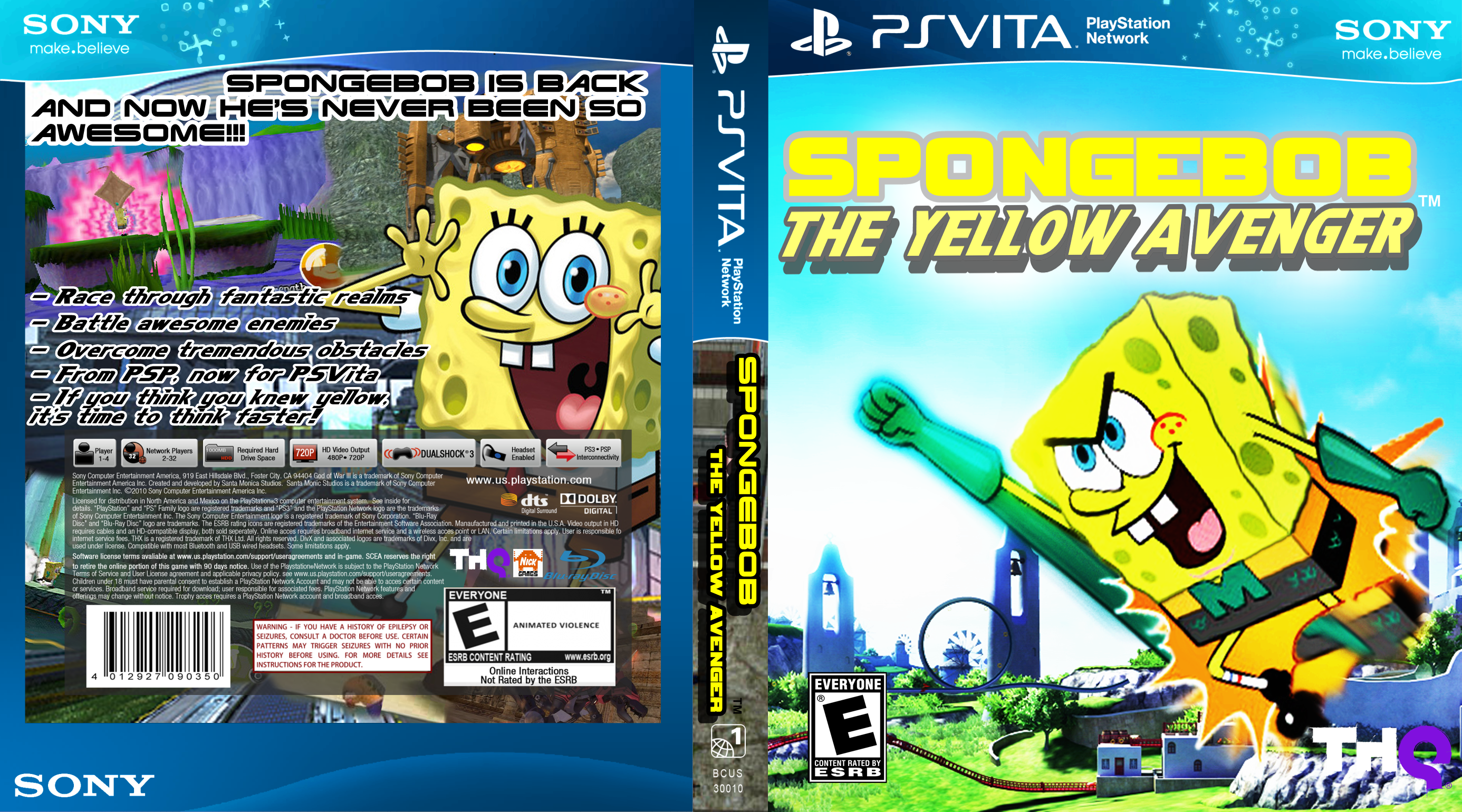 Sponge Bob The Yellow Avenger box cover