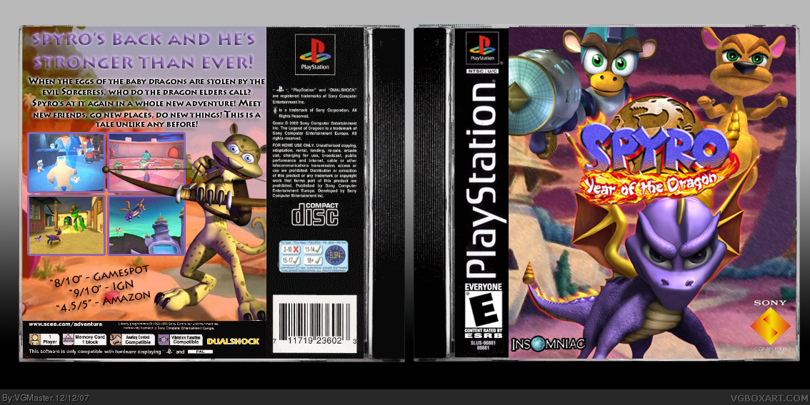 Spyro: Year of the Dragon box cover