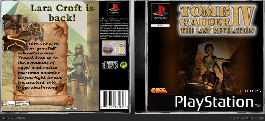 Tomb Raider IV: The Last Revelation box cover