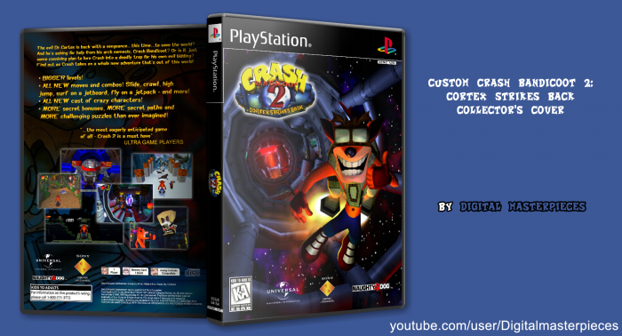 Custom Crash Bandicoot 2 PS1 Cover box art cover