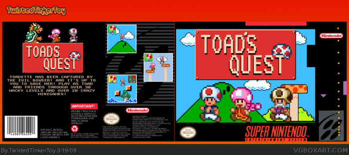 Toads Quest box art cover