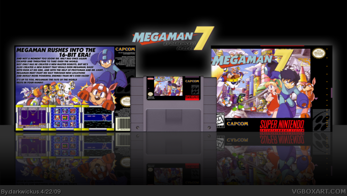 Megaman 7 box art cover