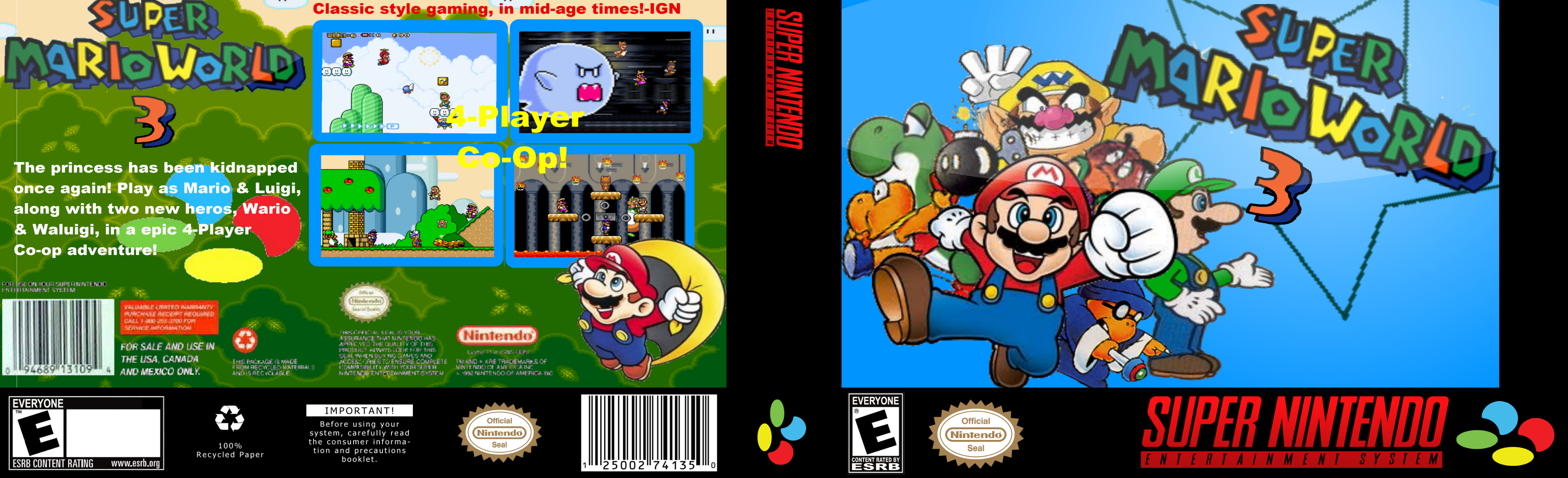 Super Mario World 3 box cover