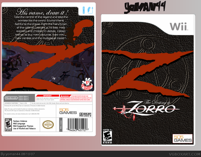 The Destiny of Zorro box art cover