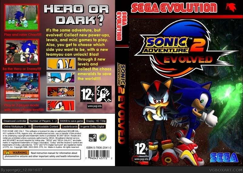 Sonic Adventure 2 Evolved (Sega Evolution) box cover