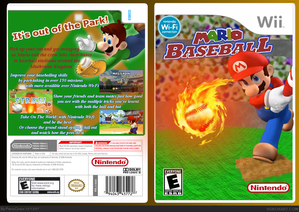 Mario Baseball box cover