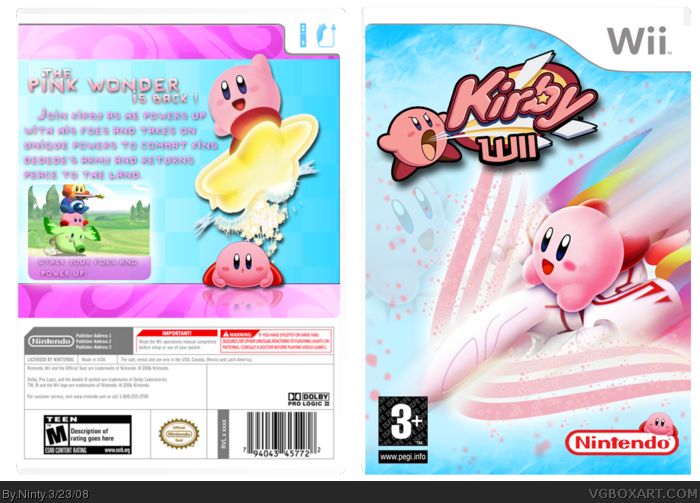Kirby Wii box art cover