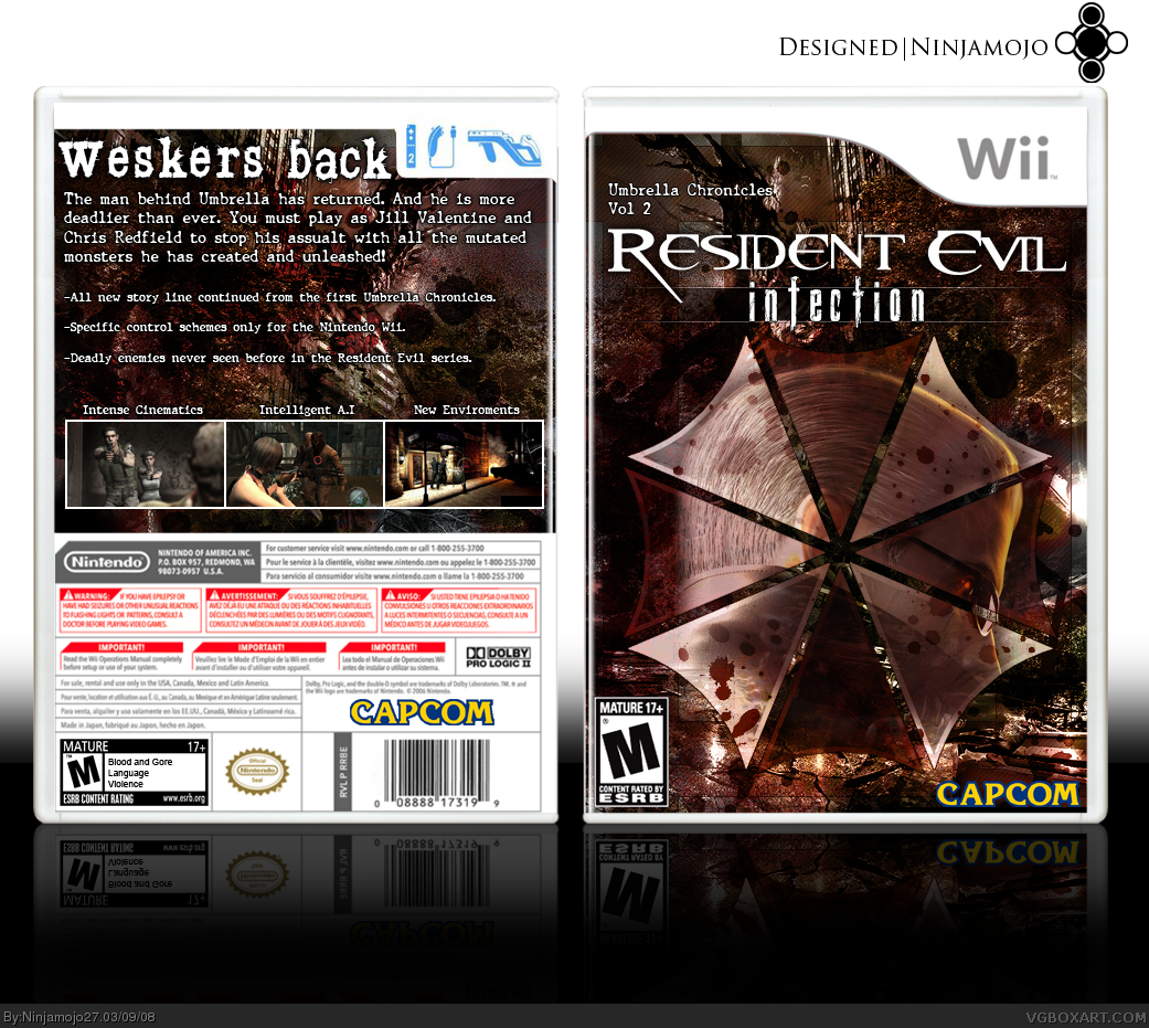 Resident Evil: Umbrella Chronicles 2 box cover