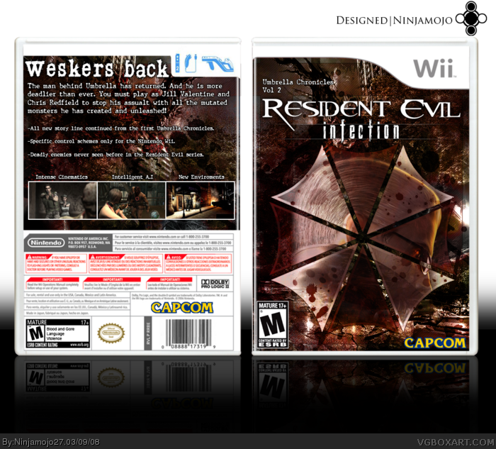 Resident Evil: Umbrella Chronicles 2 box art cover