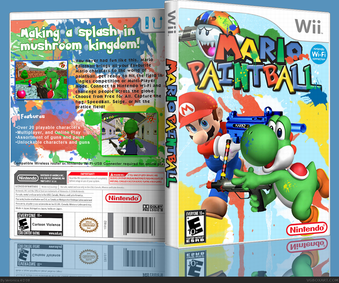 Mario Paintball box cover