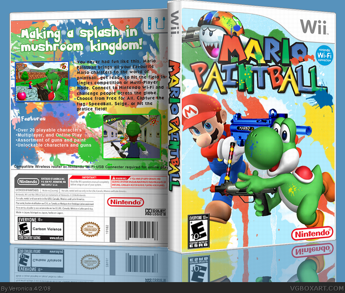 Mario Paintball box art cover