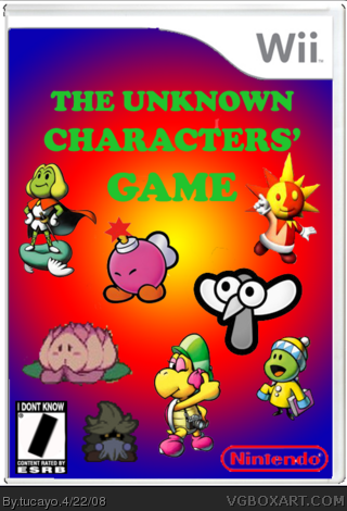 The UNknown Characters' Game box cover