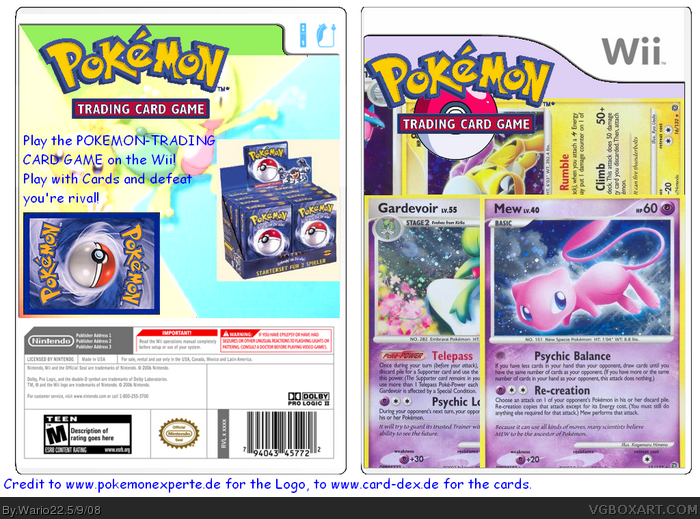 Pokemon Trading Card Game Wii box art cover