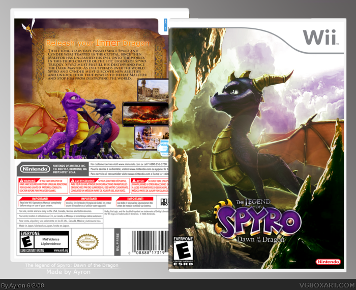 The Legend of Spyro: Dawn of the Dragon box art cover