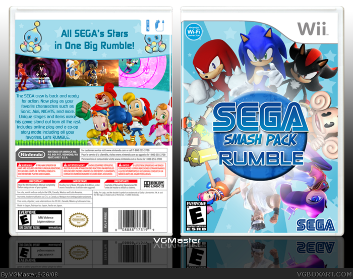 SEGA Smash Pack Rumble box art cover