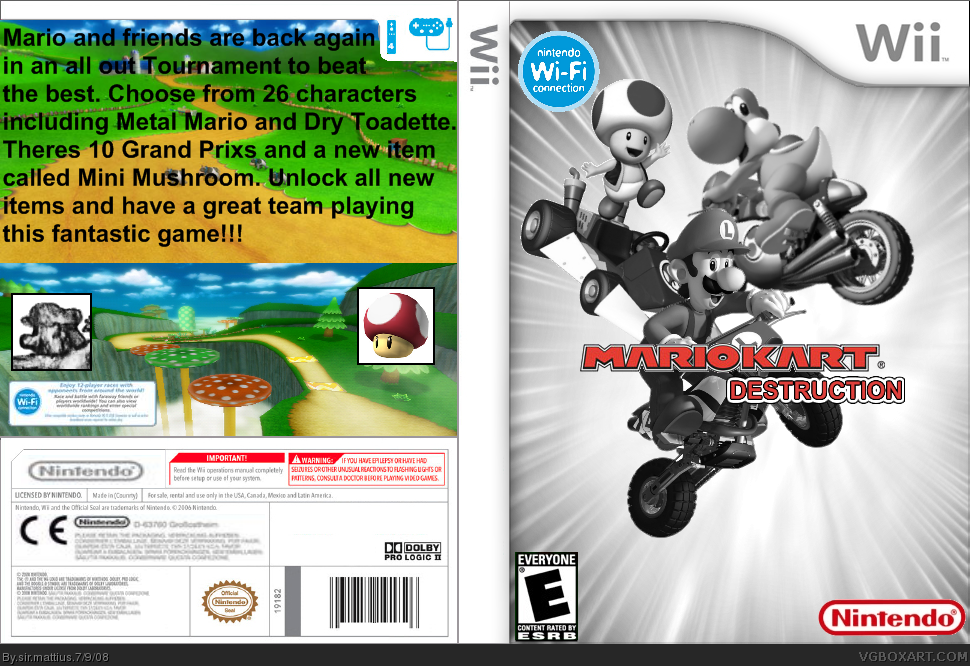 Mario Kart Destruction box cover