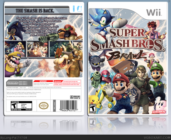 Super Smash Bros Brawl box art cover