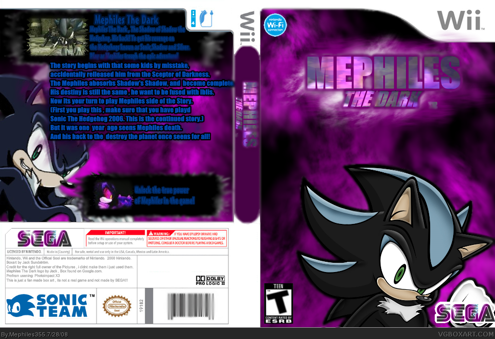 Mephiles The Dark box cover