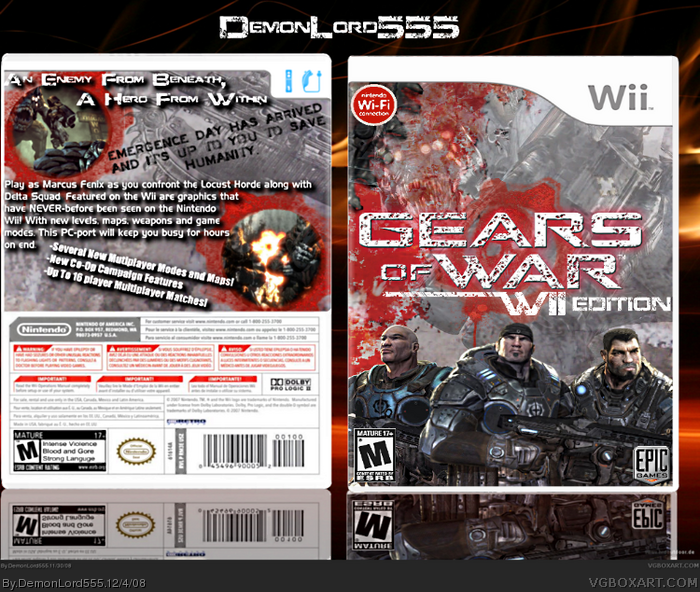 Gears of War: Wii Edition box art cover