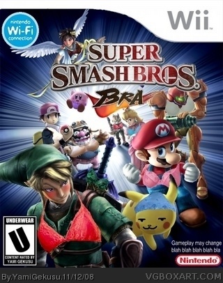 Super Smash Bros Bra box cover