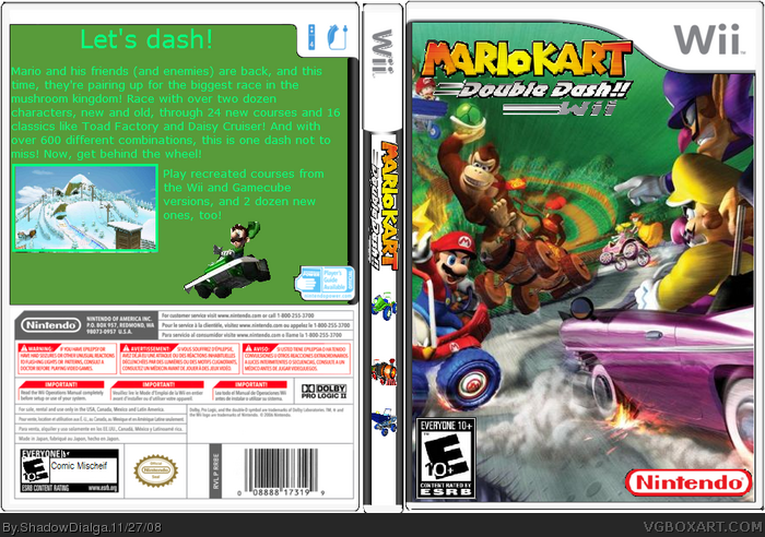 Mario Kart Double Dash Wii box art cover