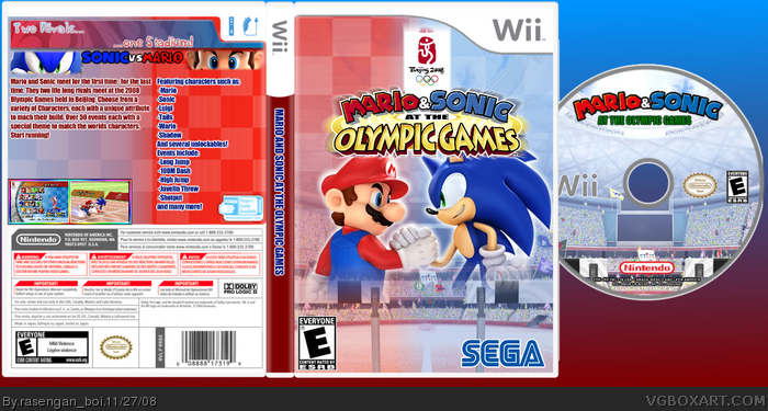 Mario and Sonic at the Olympic Games box art cover