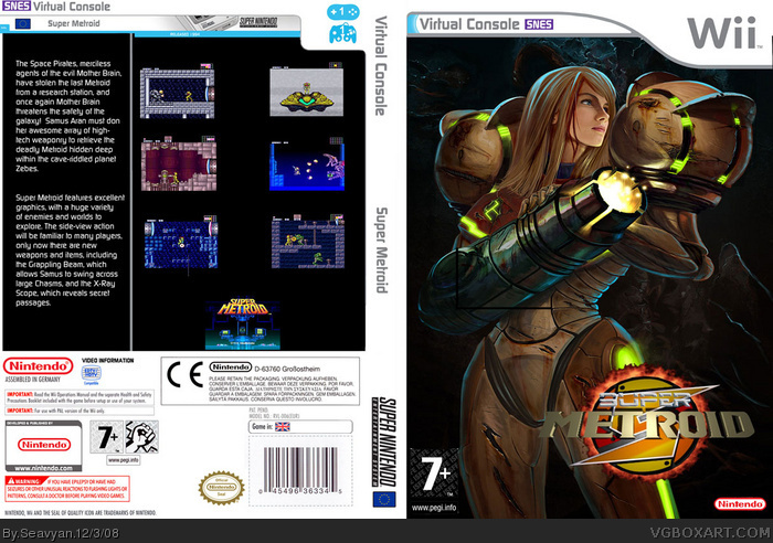 Super Metroid V.C box art cover