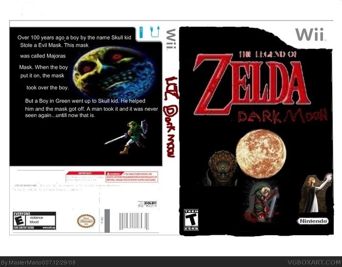 The Legend of Zelda Dark Moon box art cover