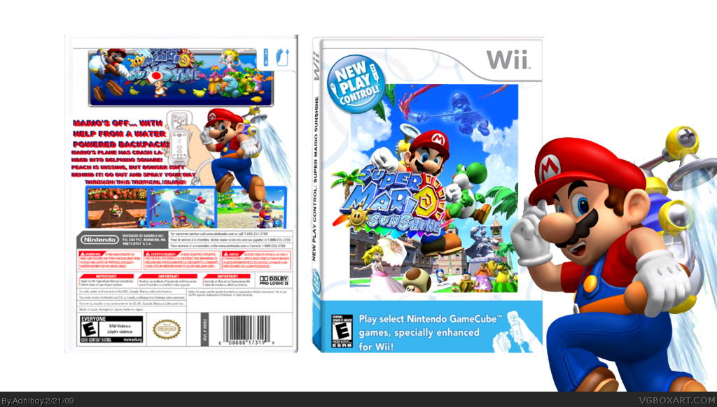 NEW PLAY CONTROL: Super Mario Sunshine box cover