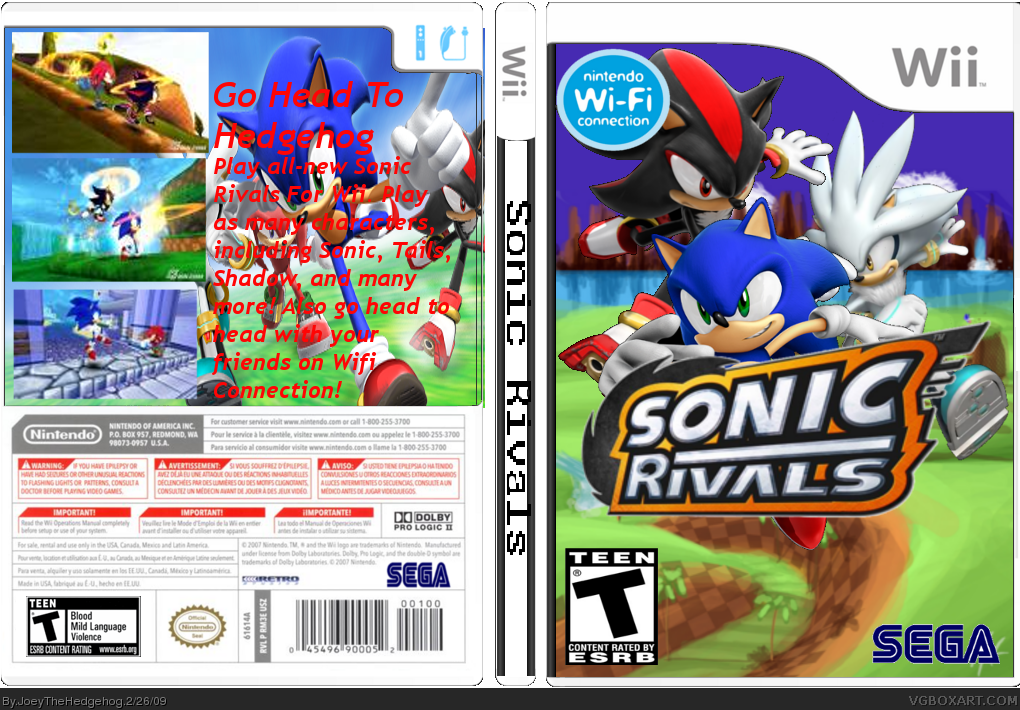 Sonic Rivals box cover