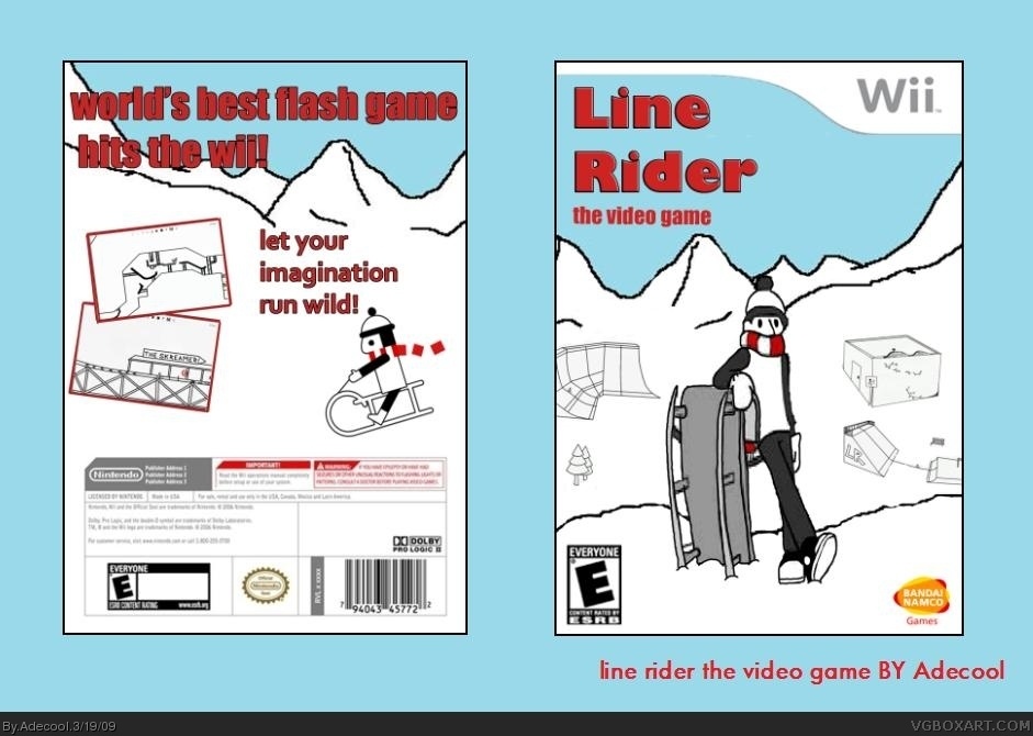 Line rider the video game box cover
