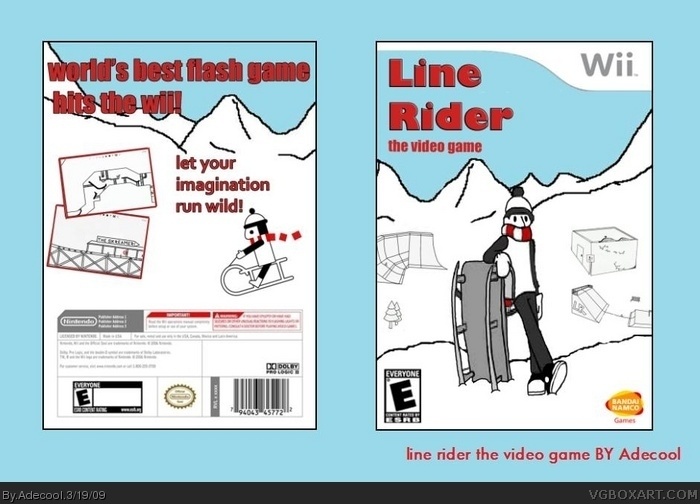 Line rider the video game box art cover