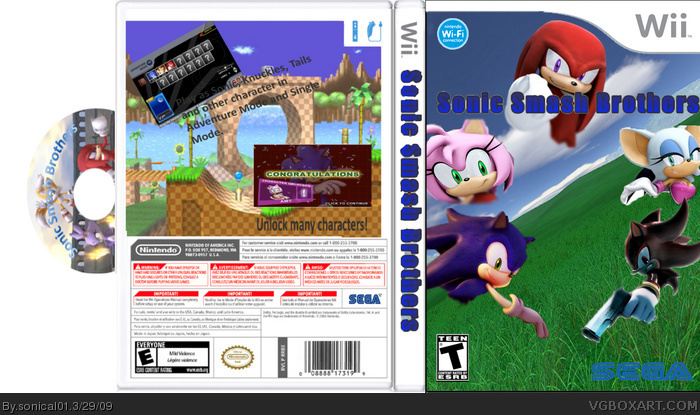 Sonic Smash Bros. box art cover