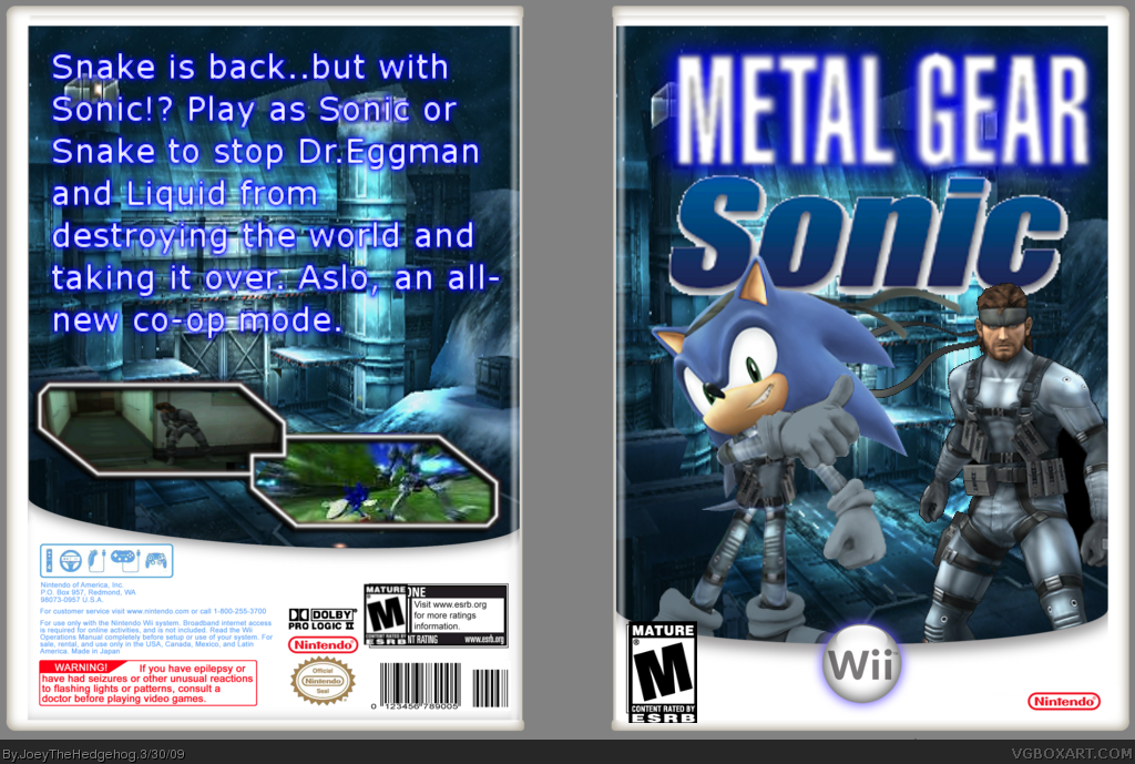 Metal Gear Sonic box cover