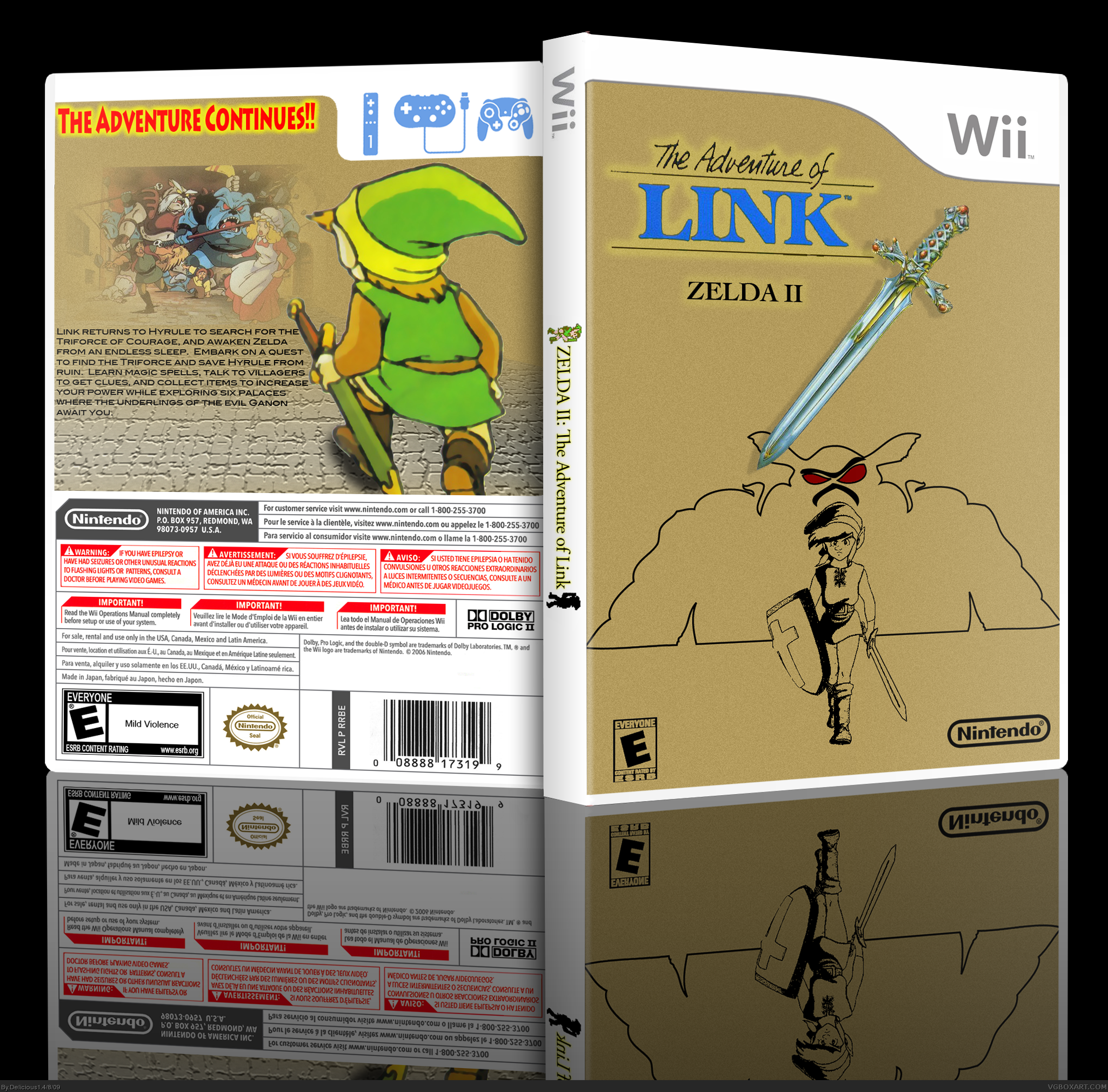 Zelda II: The Adventure of Link box cover