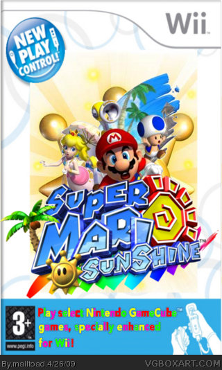 New Play Control! Super Mario Sunshine box cover