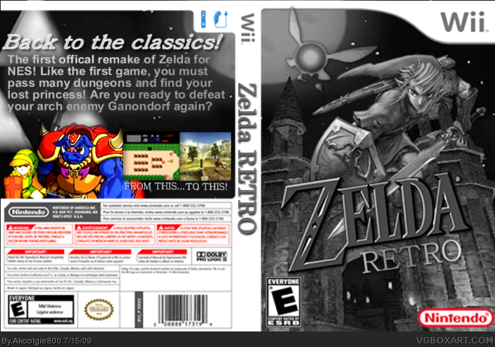 Zelda box art cover