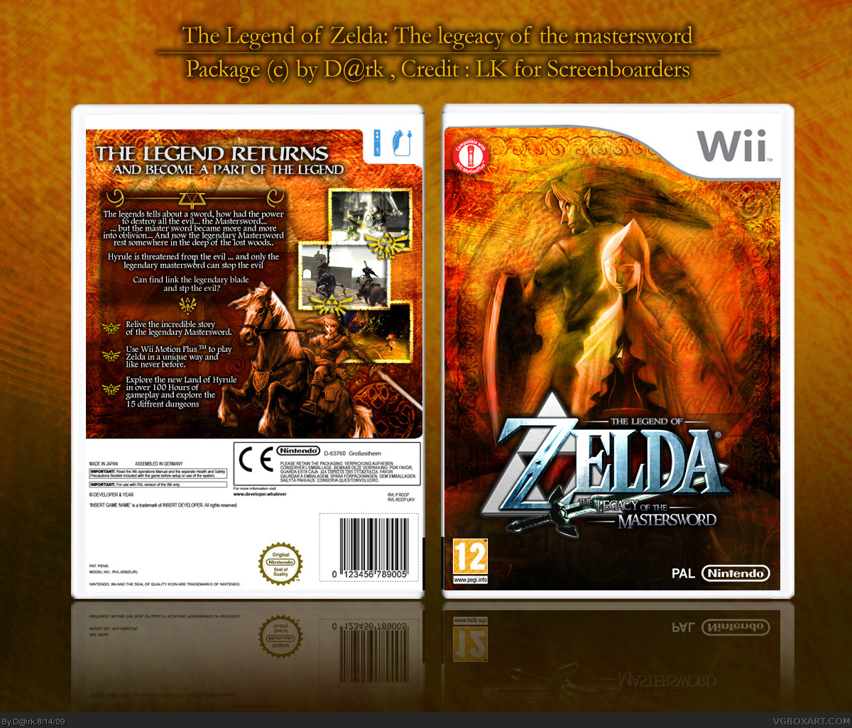 The Legend of Zelda: The legacy of the mastersword box cover