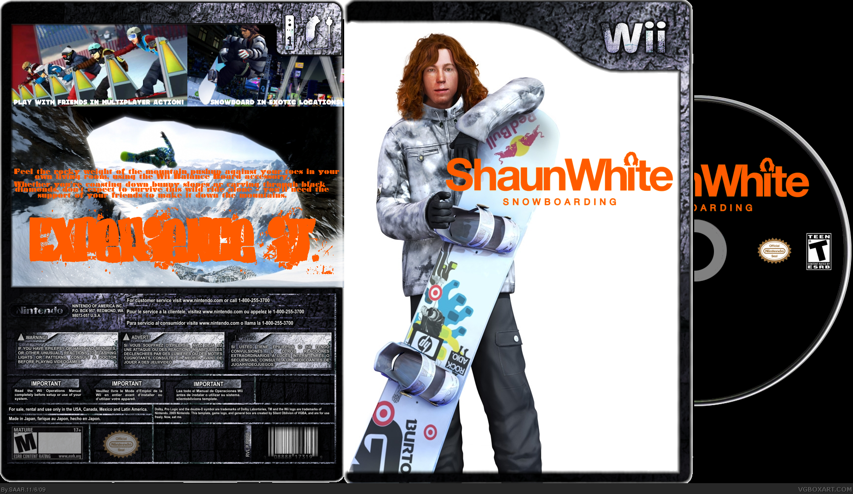Shaun White Snowboarding box cover