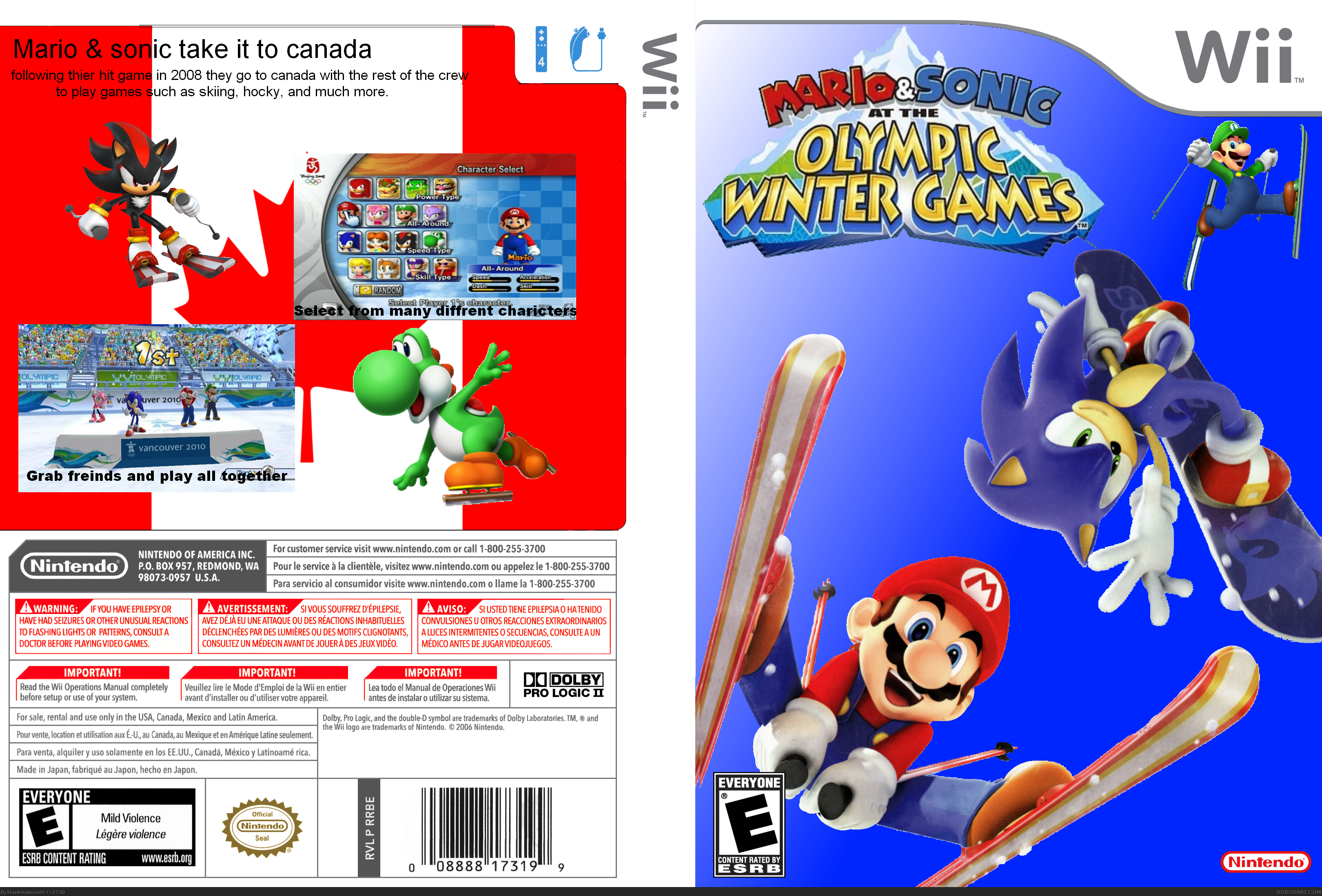 Mario and Sonic at the Olympic Winter Games box cover